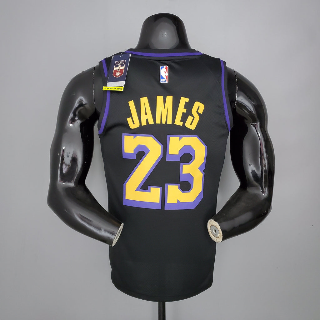 Camiseta Los Angeles Lakers Black Latin